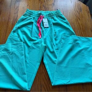 Figs Shelby Ultra High Waist Wide Leg scrub pants